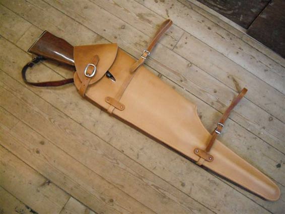 custom leather gun scabbard